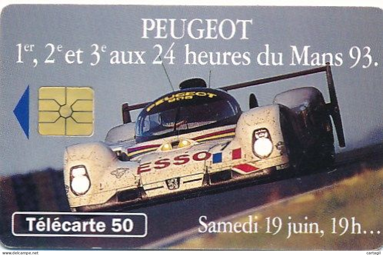 Télécarte France (07/93) Peugeot 24 H Du Mans 93 (motif, état, Unités, Etc Voir Scan) + Port - Non Classificati