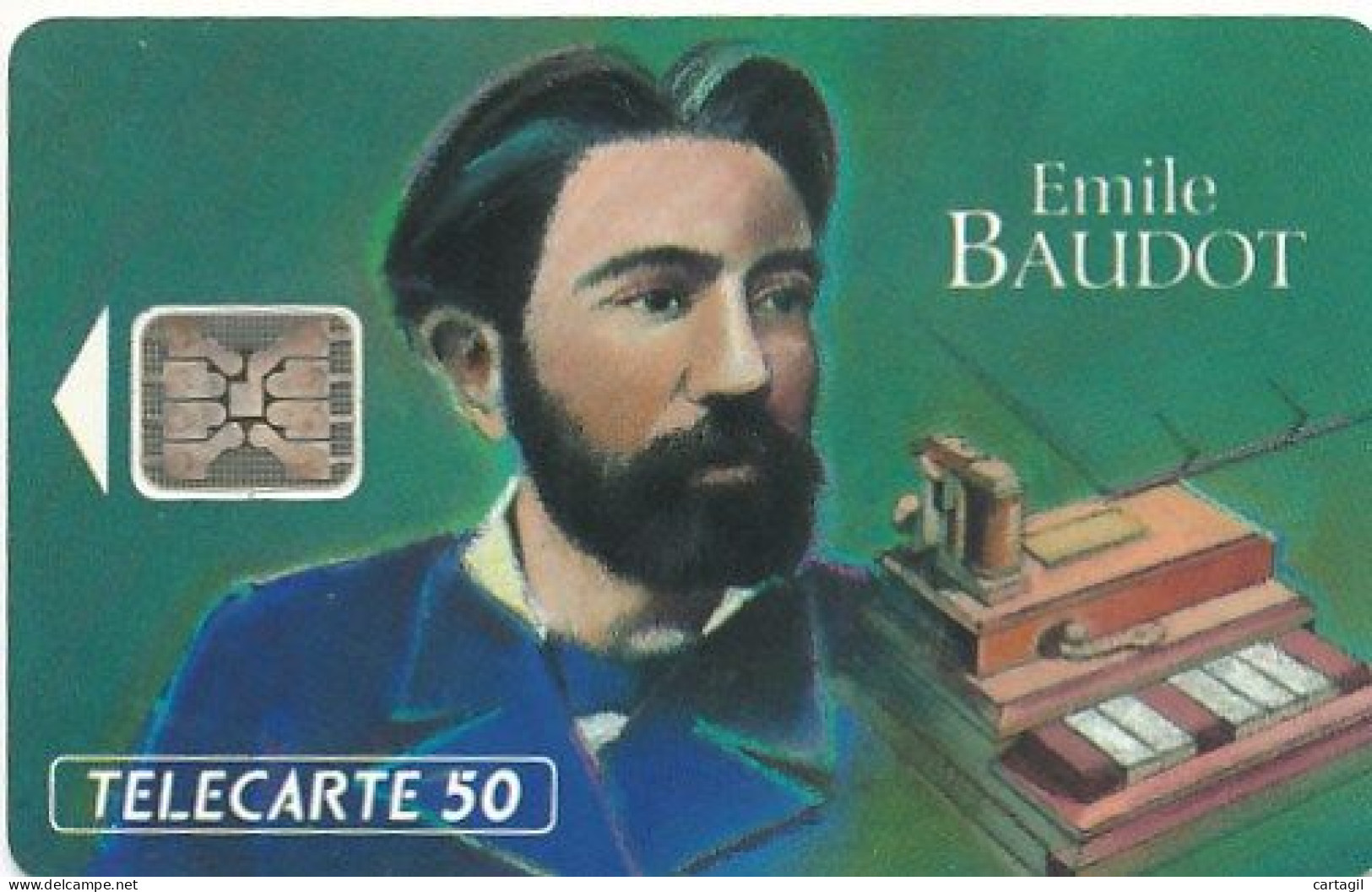 Télécarte France (05/93) Emile Baudot (motif, état, Unités, Etc Voir Scan) + Port - Non Classés