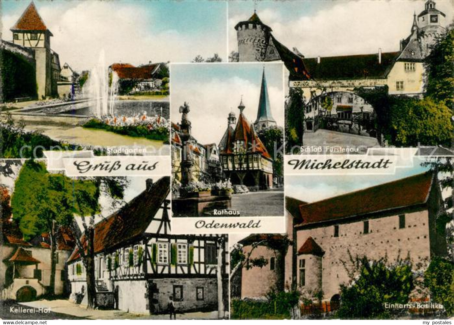73093613 Michelstadt Rathaus Schloss Fuerstenau Einharts-Basilika Michelstadt - Michelstadt