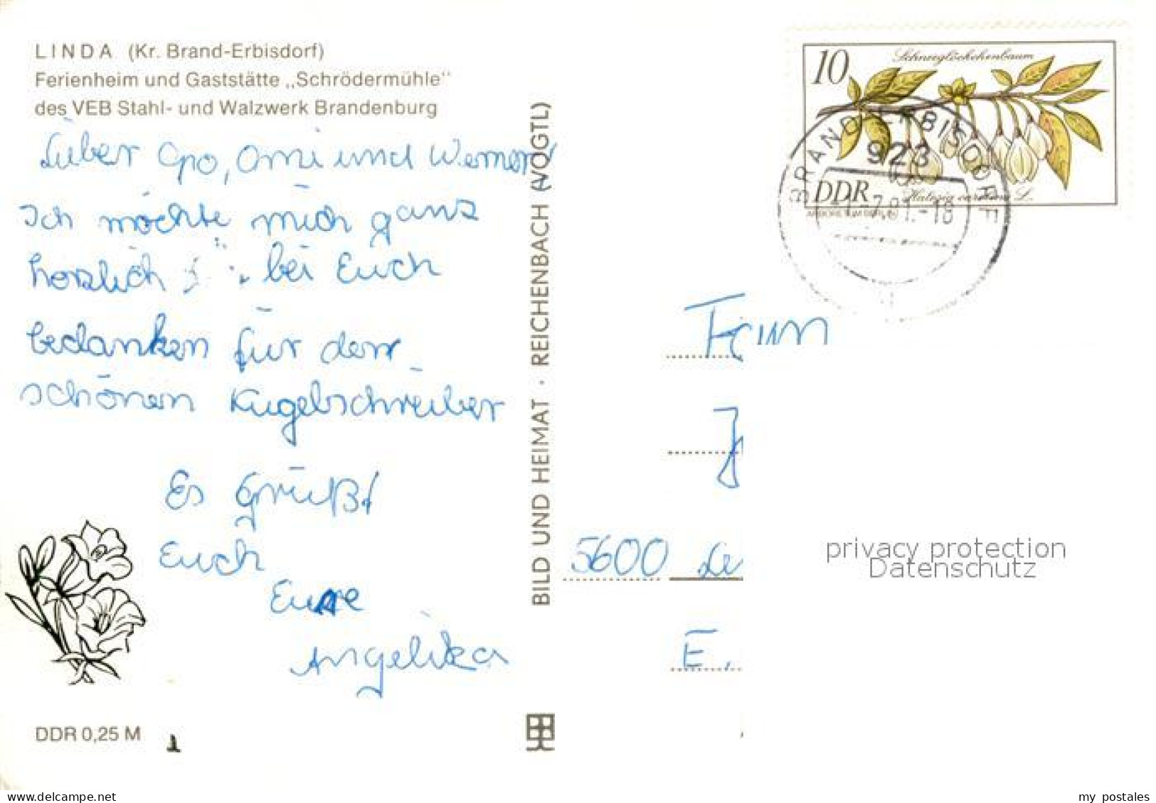 73093199 Linda Brand-Erbisdorf Ferienheim Restaurant Schroedermuehle VEB Stahl-  - Brand-Erbisdorf