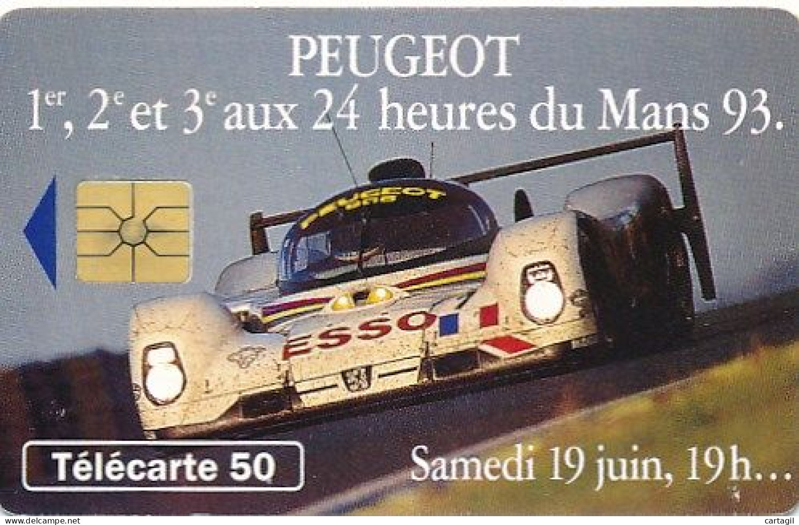 Télécarte France (07/93) Peugeot 24 H Du Mans 93 (motif, état, Unités, Etc Voir Scan) + Port - Non Classés