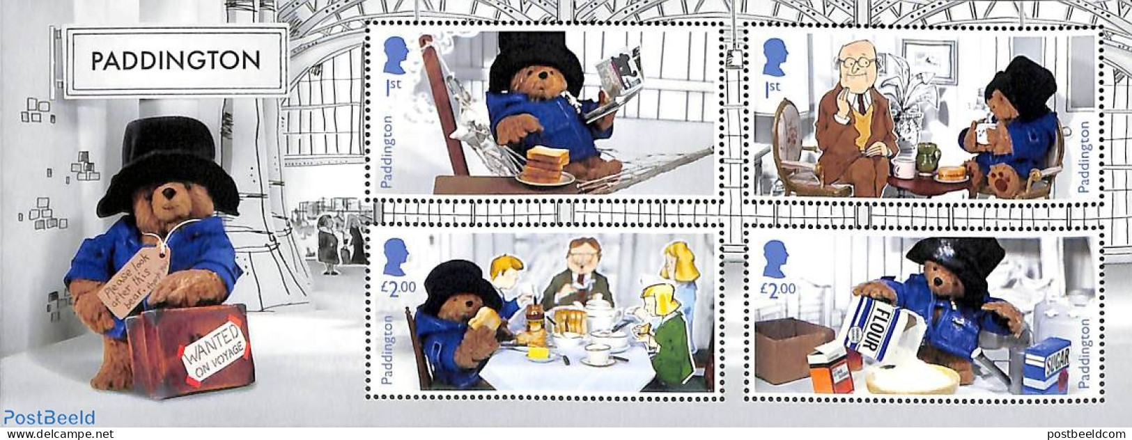 Great Britain 2023 Paddington S/s, Mint NH, Art - Children's Books Illustrations - Unused Stamps