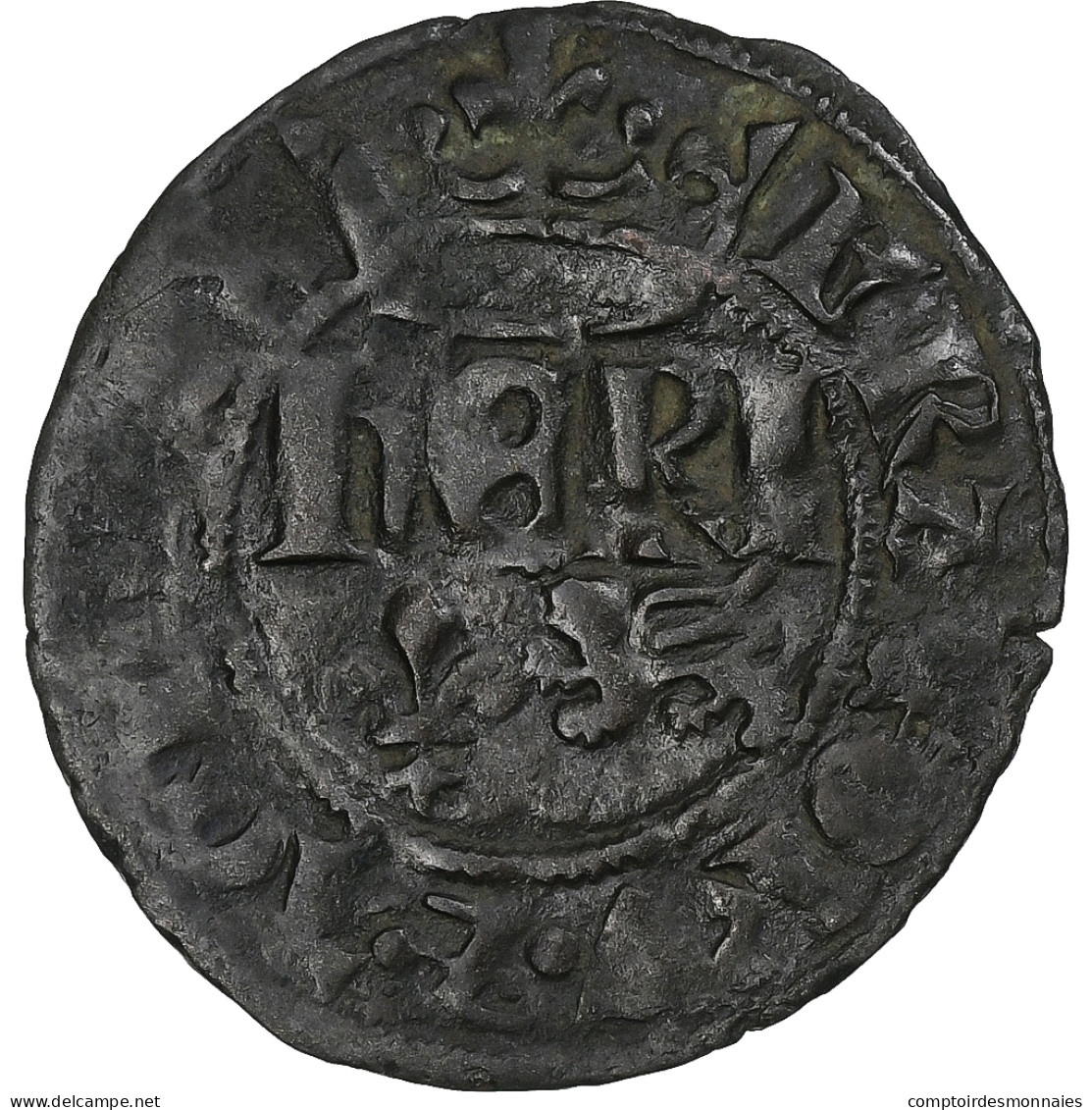 France, Henri VI, Denier Parisis, 1422-1453, Paris, Billon, TB, Duplessy:448 - 1422-1453 Henri VI De Lancastre