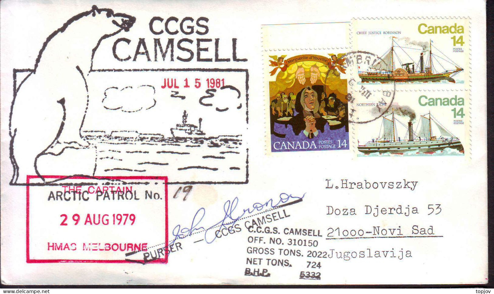 CANADA - CCGS  CAMSELL - ARCTIC PATROL  No.19 - 1979 - Arktis Expeditionen