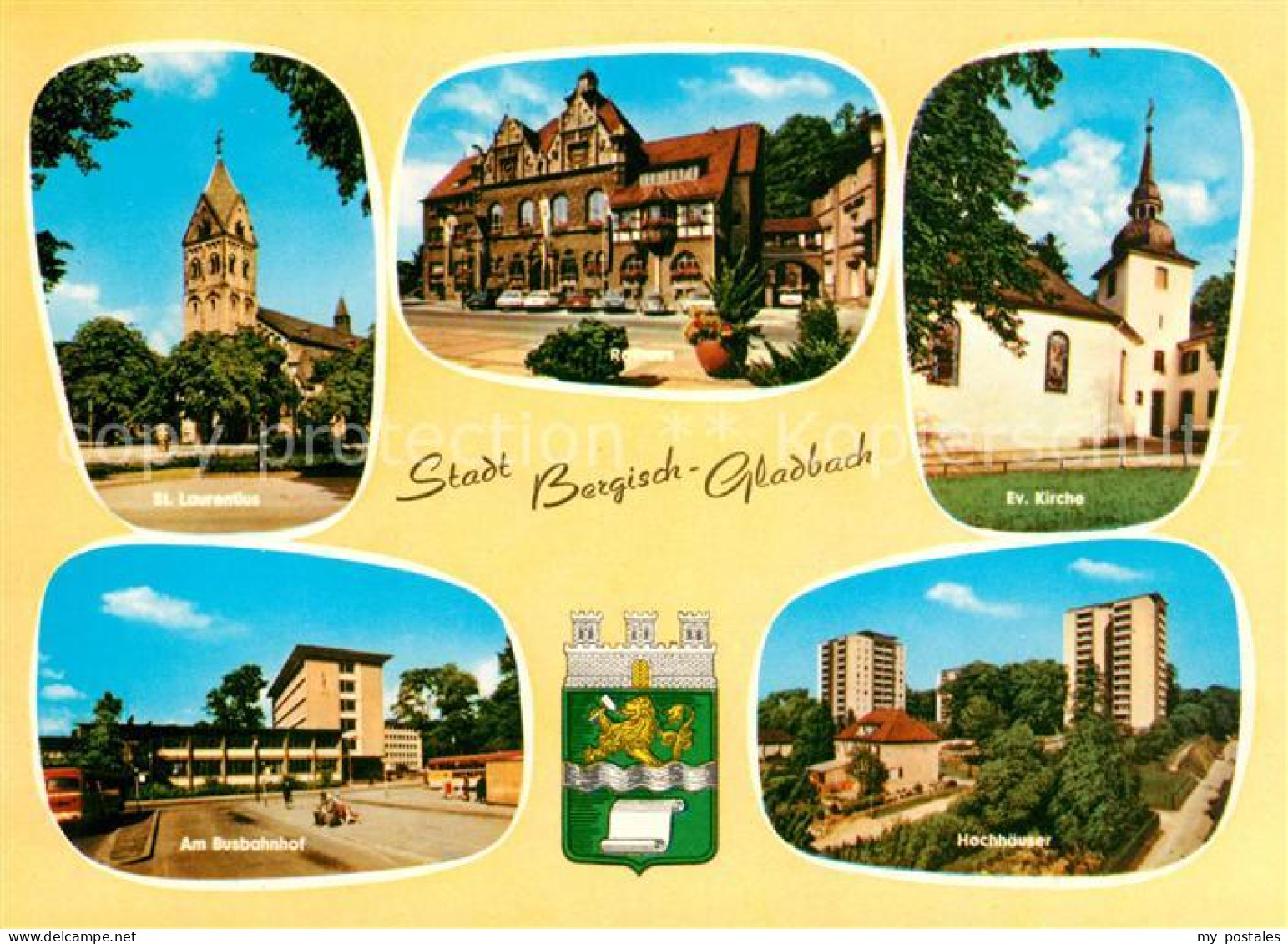 73090390 Bergisch Gladbach Evangelische Kirche Busbahnhof Rathaus Bergisch Gladb - Bergisch Gladbach