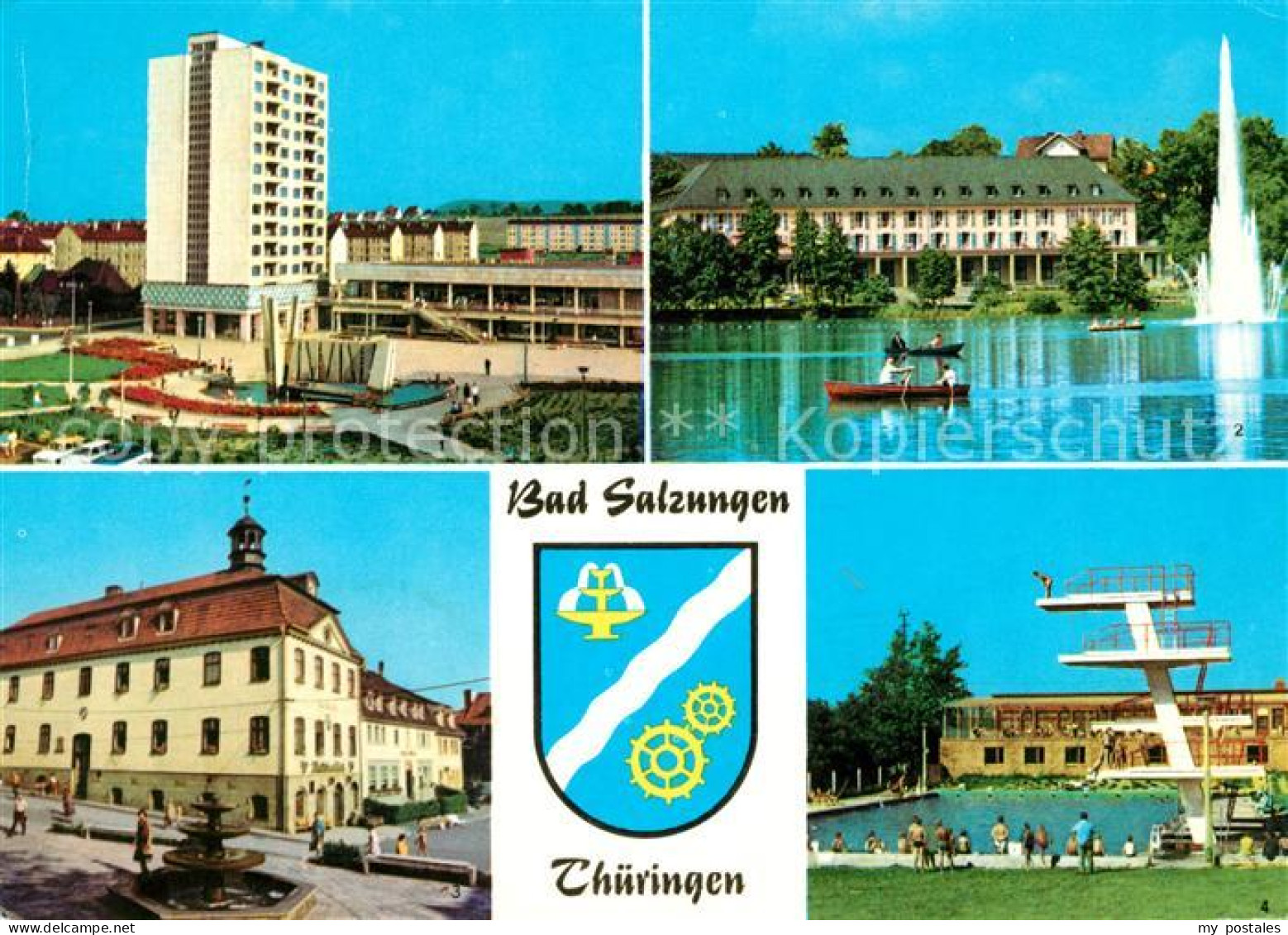 73090250 Bad Salzungen Leninplatz Kurhaus Am Burgsee Rathaus Schwimmbad  Bad Sal - Bad Salzungen