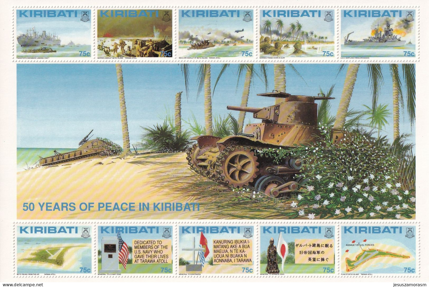 Kiribati Nº 282 Al 301 En Dos Hojas - Kiribati (1979-...)