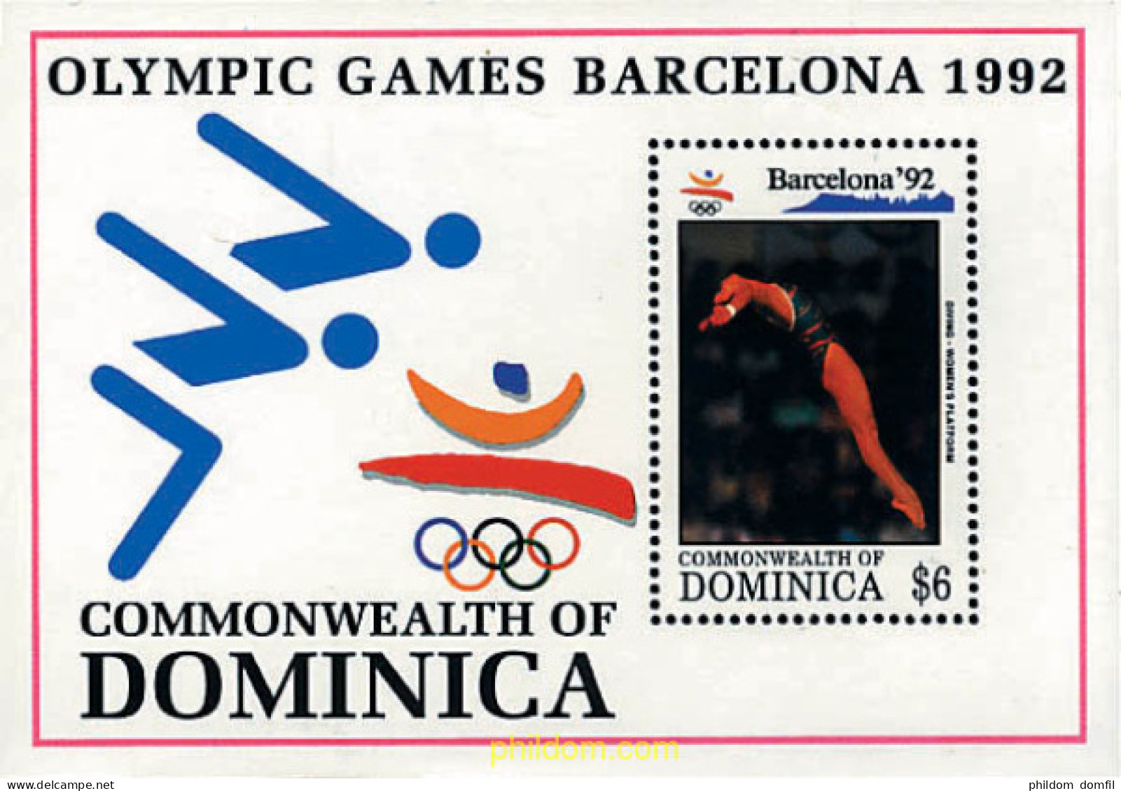 257989 MNH DOMINICA 1992 25 JUEGOS OLIMPICOS VERANO BARCELONA 1992 - Dominica (1978-...)