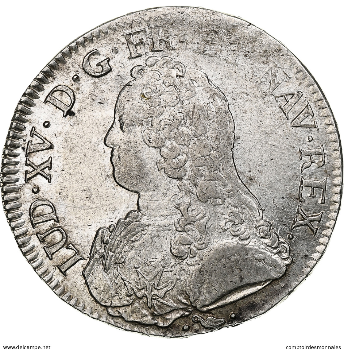 France, Louis XV, Ecu Aux Branches D'olivier, 1734, Bayonne, Argent, TTB - 1715-1774 Luis XV El Bien Amado