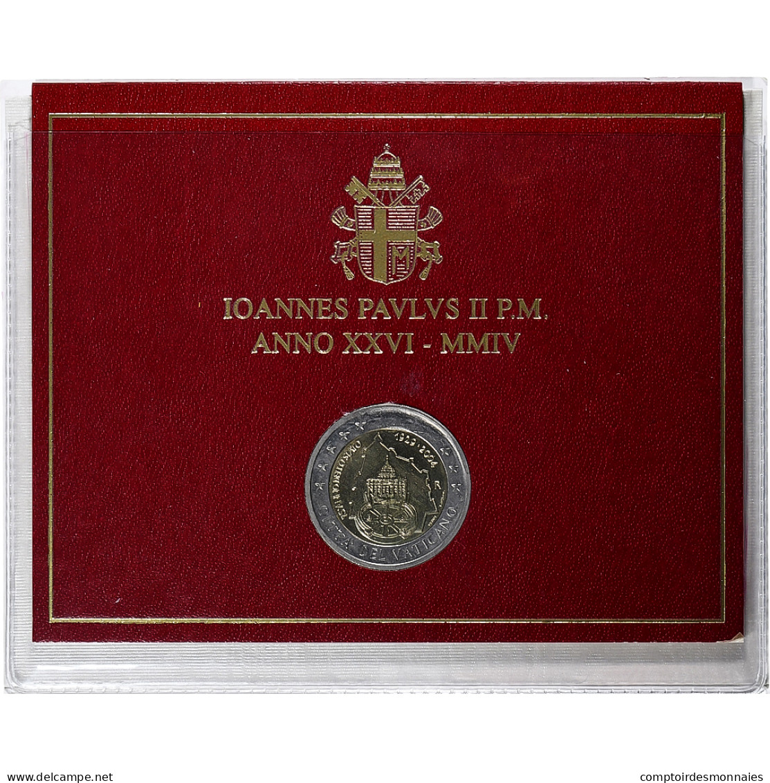 Vatican, John Paul II, 2 Euro, Foundation Of The Vatican, 75th Anniversary - Vatican