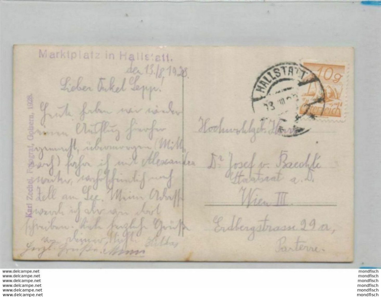 Hallstatt - Marktplatz - Frau In Tracht 1928 - Hallstatt
