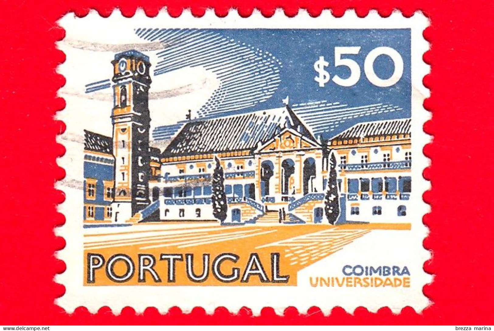 Portogallo - Usato - 1974 - Paesaggi E Monumenti - Coimbra - Università - 50 C - Used Stamps