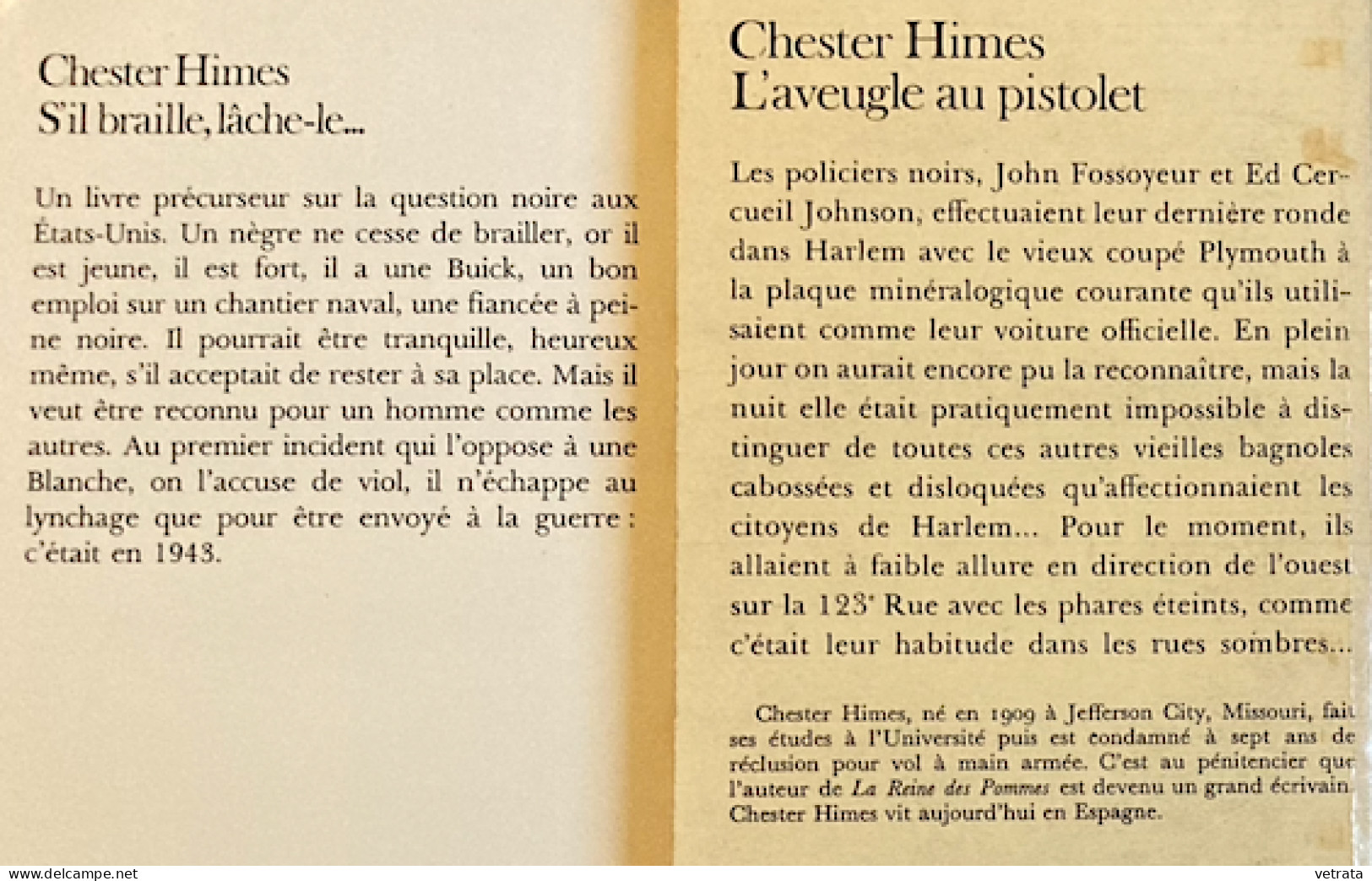 8 Livres de Chester Himes Collection de Poche (Série Noire-Carré Noir-Folio-10/18-Points Seuil)  = La reine des pommes-D