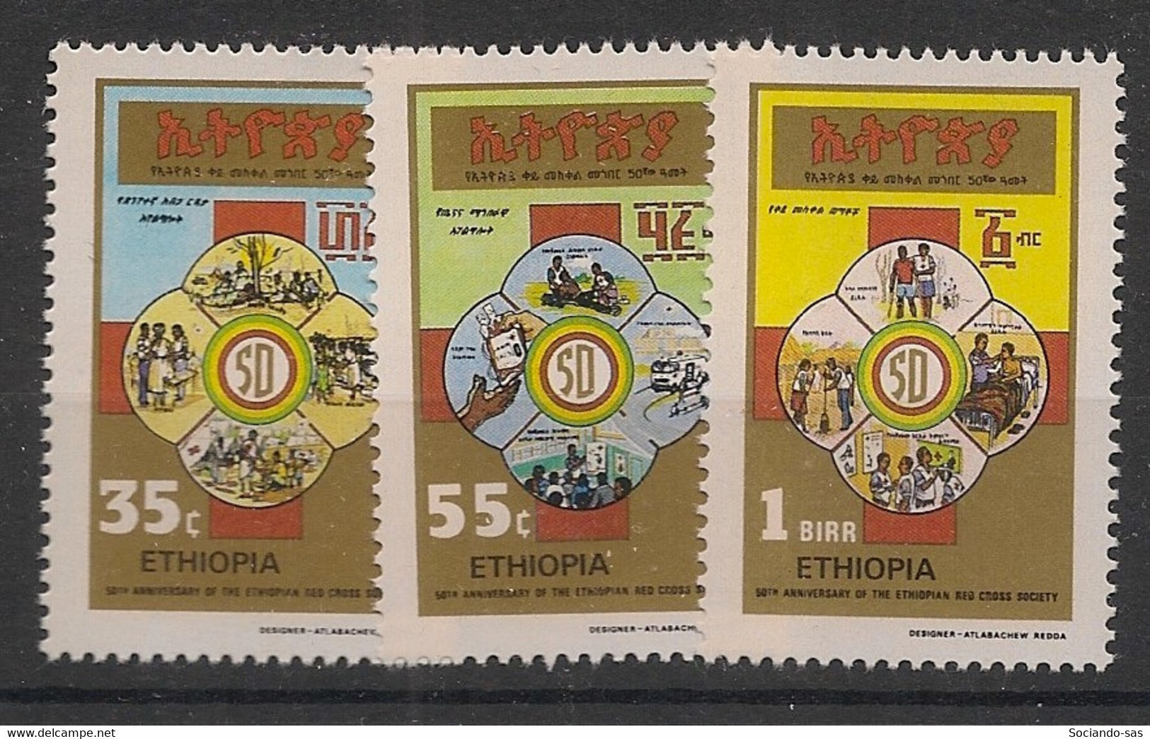 ETHIOPIA - 1985 - N°YT. 1131 à 1133 - Croix Rouge - Série Complète - Neuf Luxe ** / MNH / Postfrisch - Etiopia
