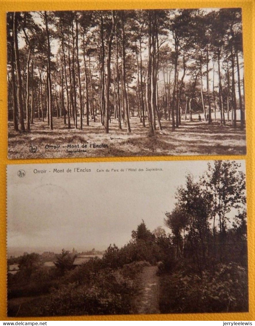 ORROIR - MONT DE L' ENCLUS  - 2 CARTES  : " Sapinières " Et " Coin Du Parc De L'Hôtel Des Sapinières " - Kluisbergen