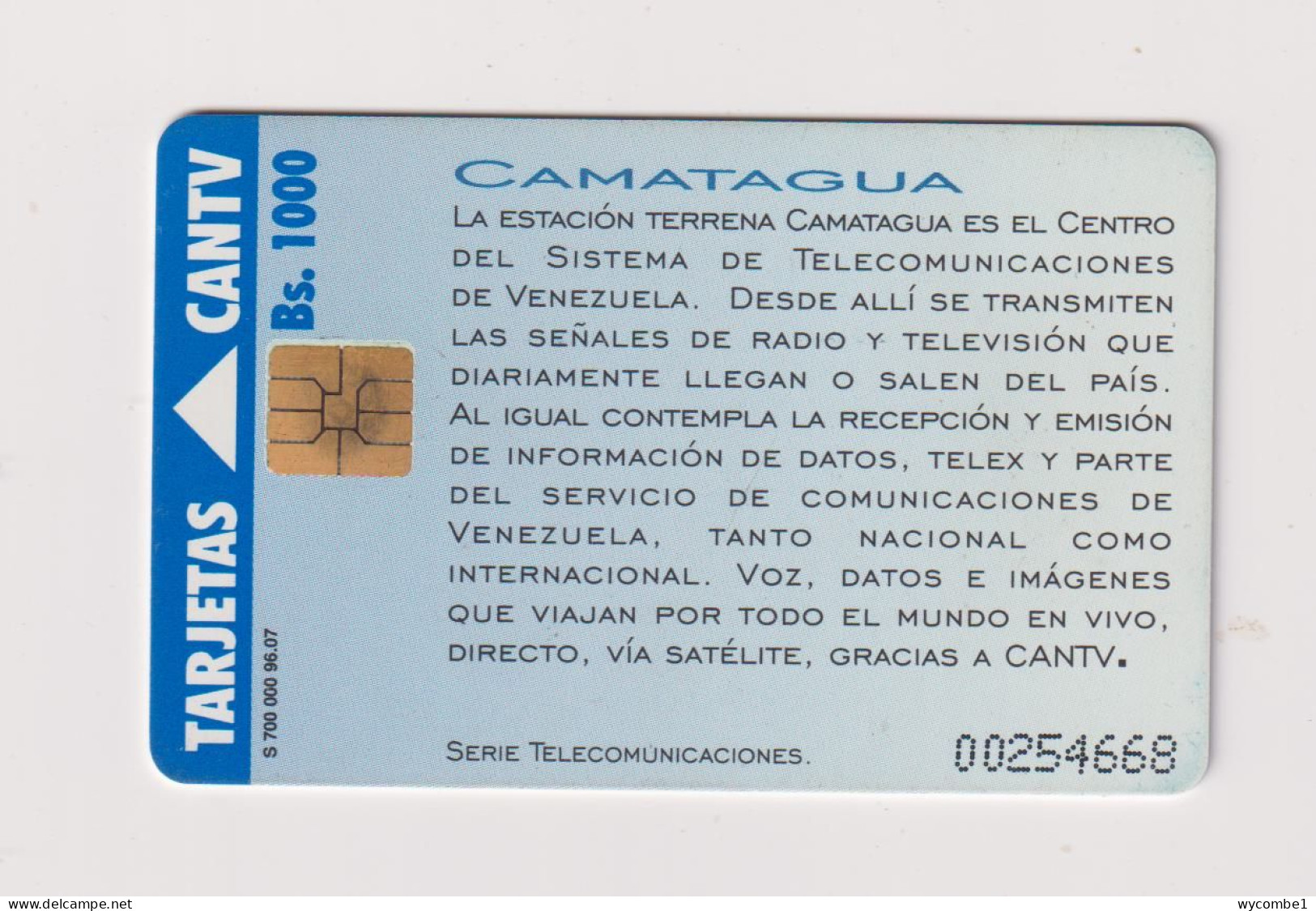 VENEZUELA  -  Satellite Dishes Chip Phonecard - Venezuela