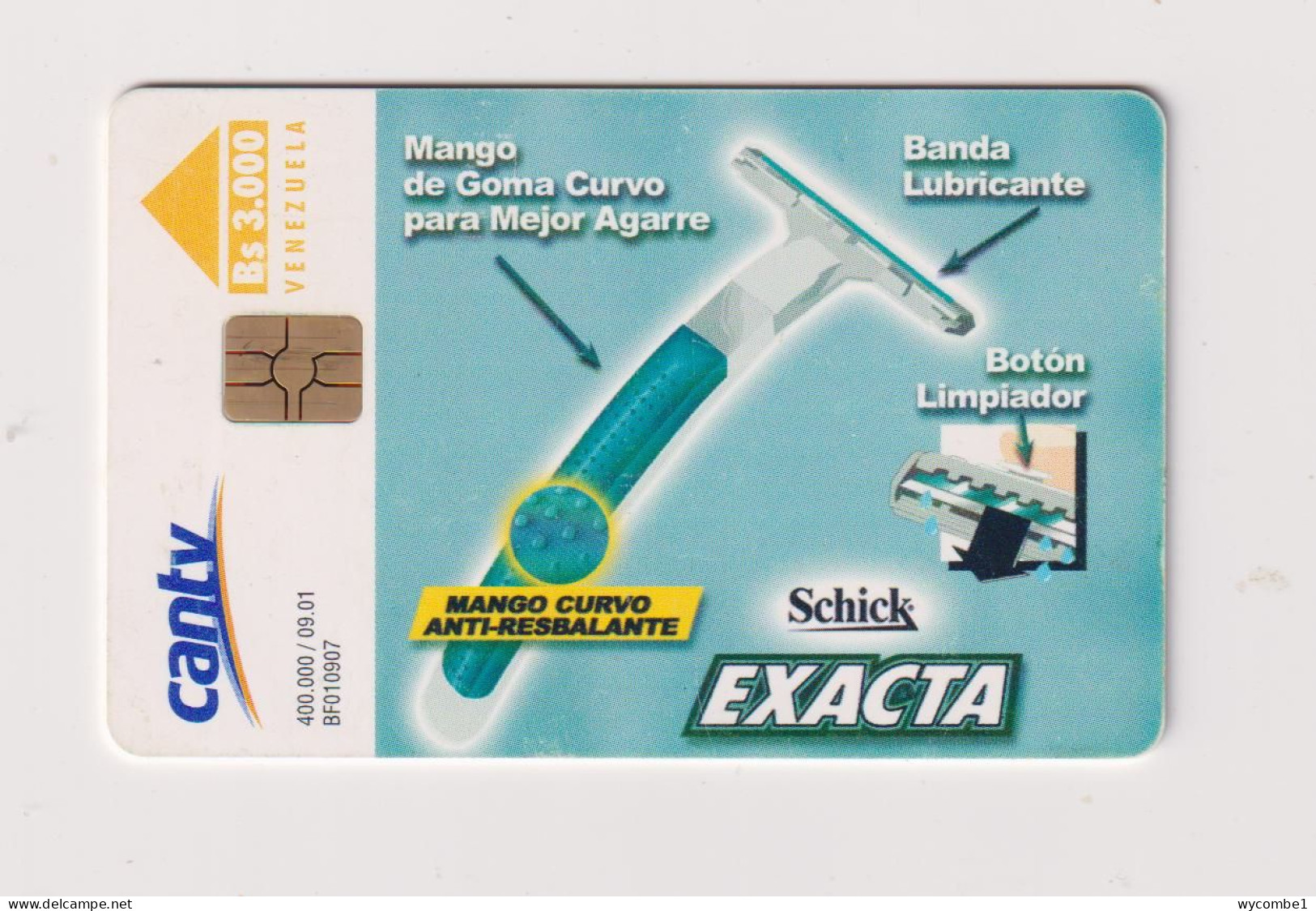 VENEZUELA  -  Schick Exacta Chip Phonecard - Venezuela