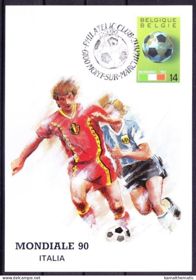 Belgium 1990 Postcard, World Cup Soccer Football Championships Italy 1990 - 1990 – Italie