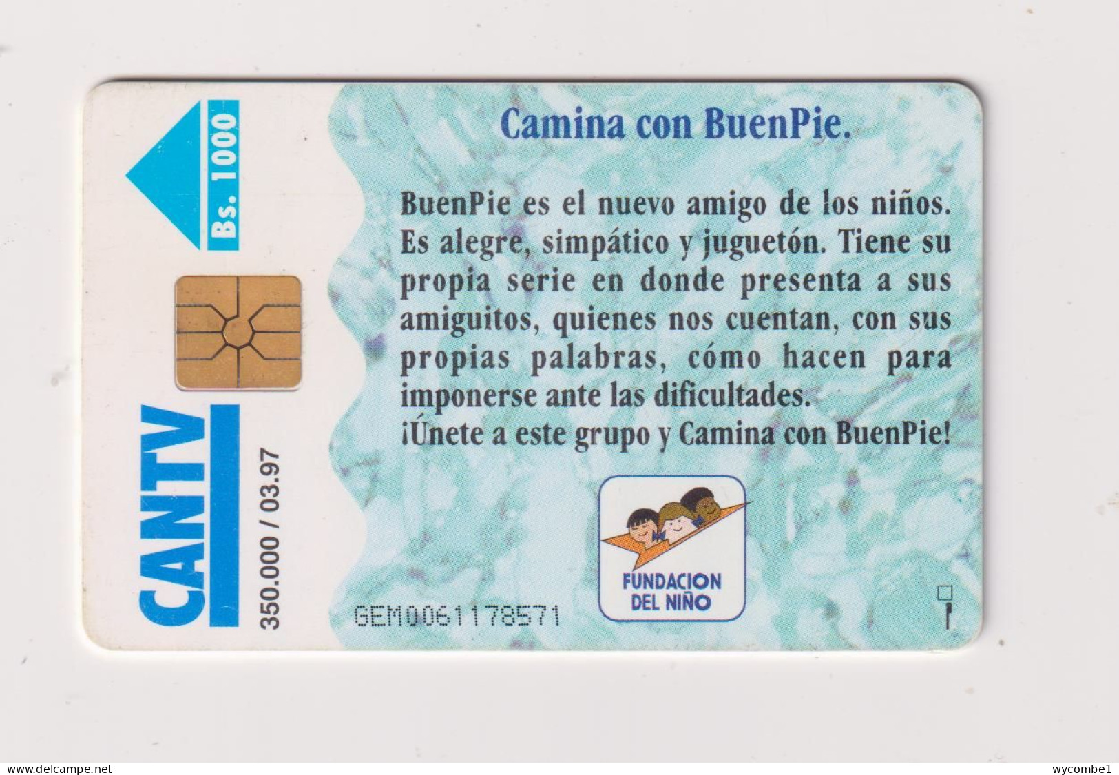 VENEZUELA  -  Camina Con BuenPie Chip Phonecard - Venezuela