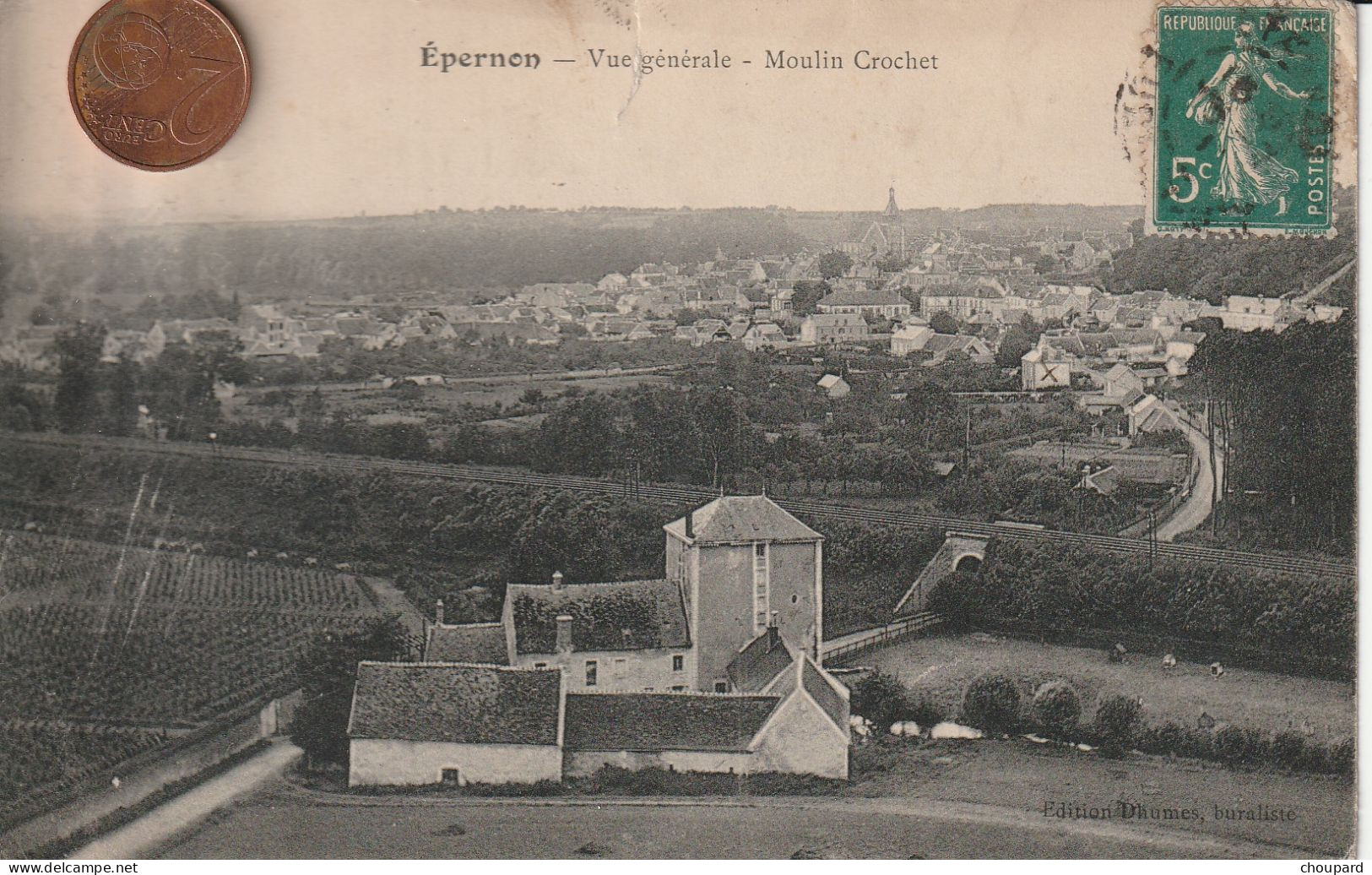 28 - Carte Postale Ancienne De EPERNON    Moulin Crochet ( Petite Déchirure En Haut Au Centre   Voir Le Scann) - Epernon