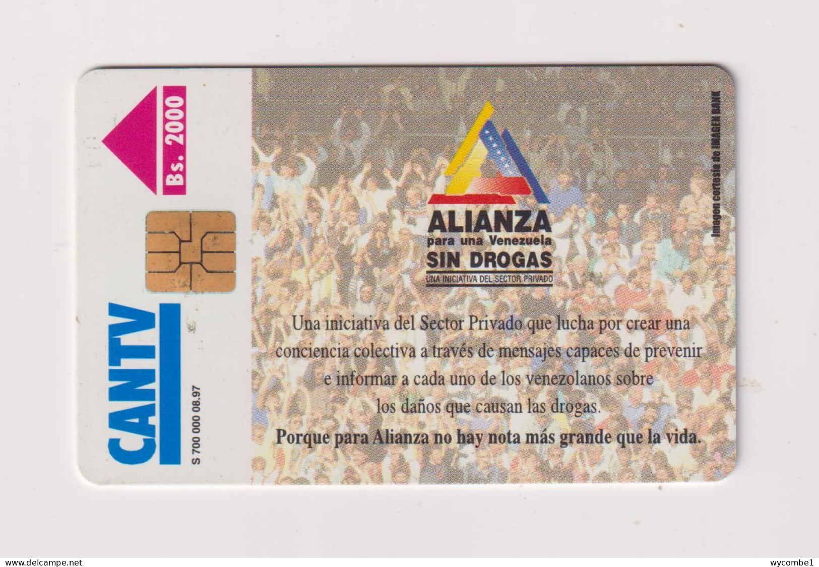 VENEZUELA  -  Alianza Anti AIDS Drugs Chip Phonecard - Venezuela