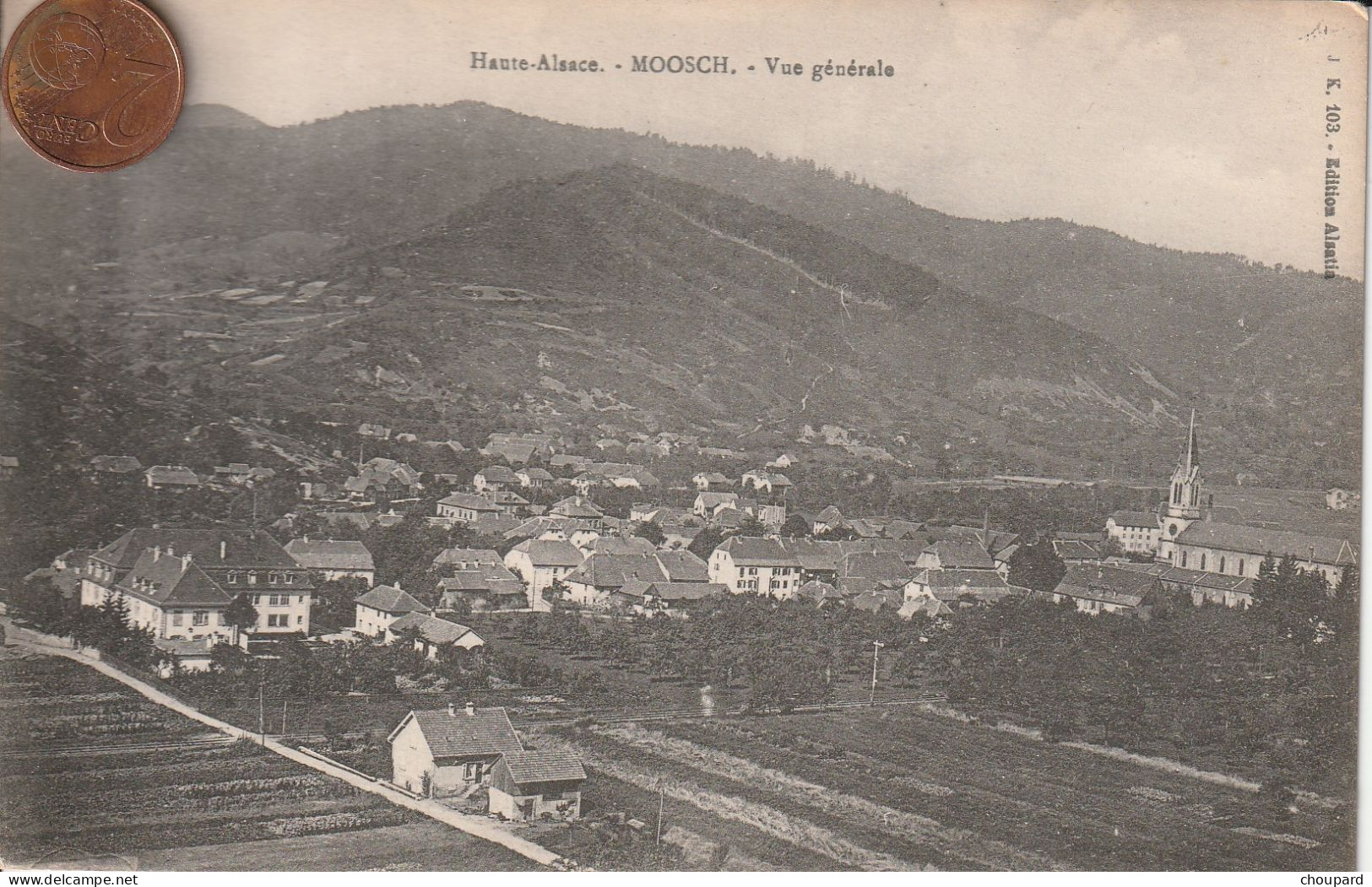 68 - Carte Postale Ancienne De MOOSCH    Vue Aérienne - Altri & Non Classificati