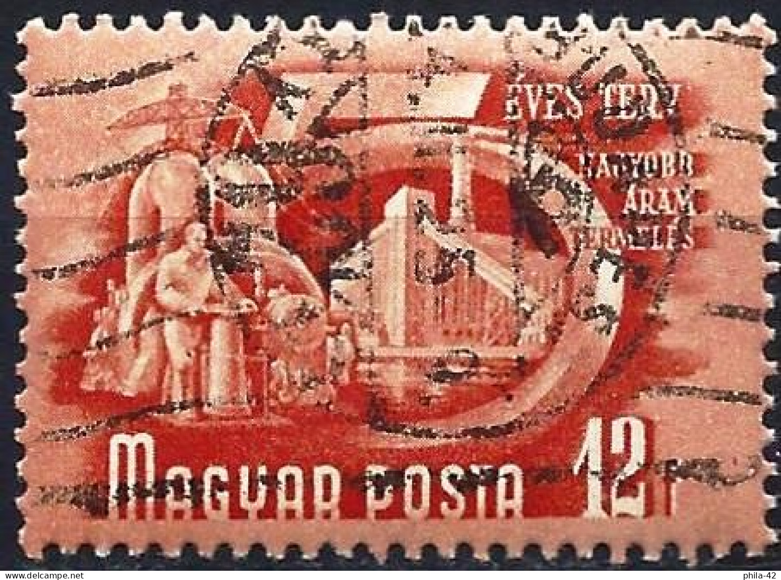 Hungary 1951 - Mi 1175 - YT 929 B ( Five Years Plan : Hydroelectric Power ) - Usati