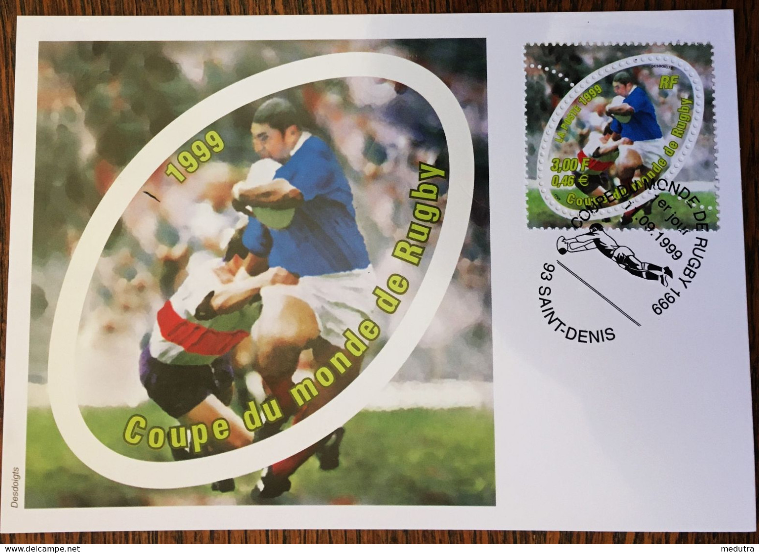 France 1999 : N°3280 Sur Maxi-carte (coupe Du Monde De Rugby) - Gebraucht