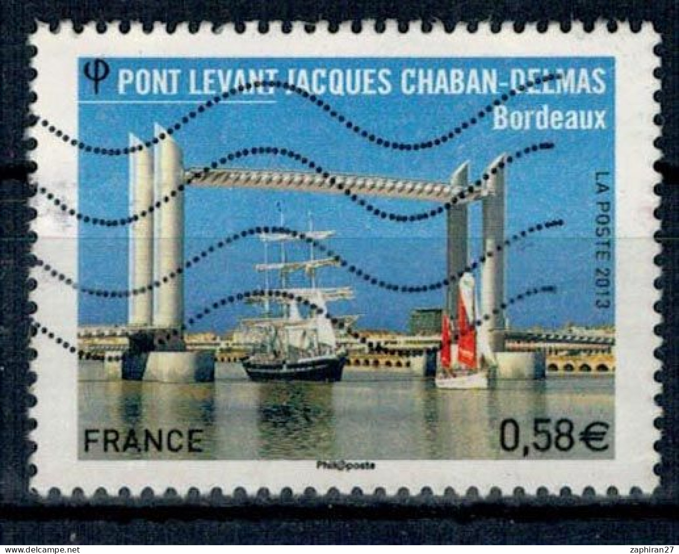 2013 N 4734 PONT LEVANT JACQUES CHABAN DELMAS BORDEAUX OBLITERE  #234# - Usati