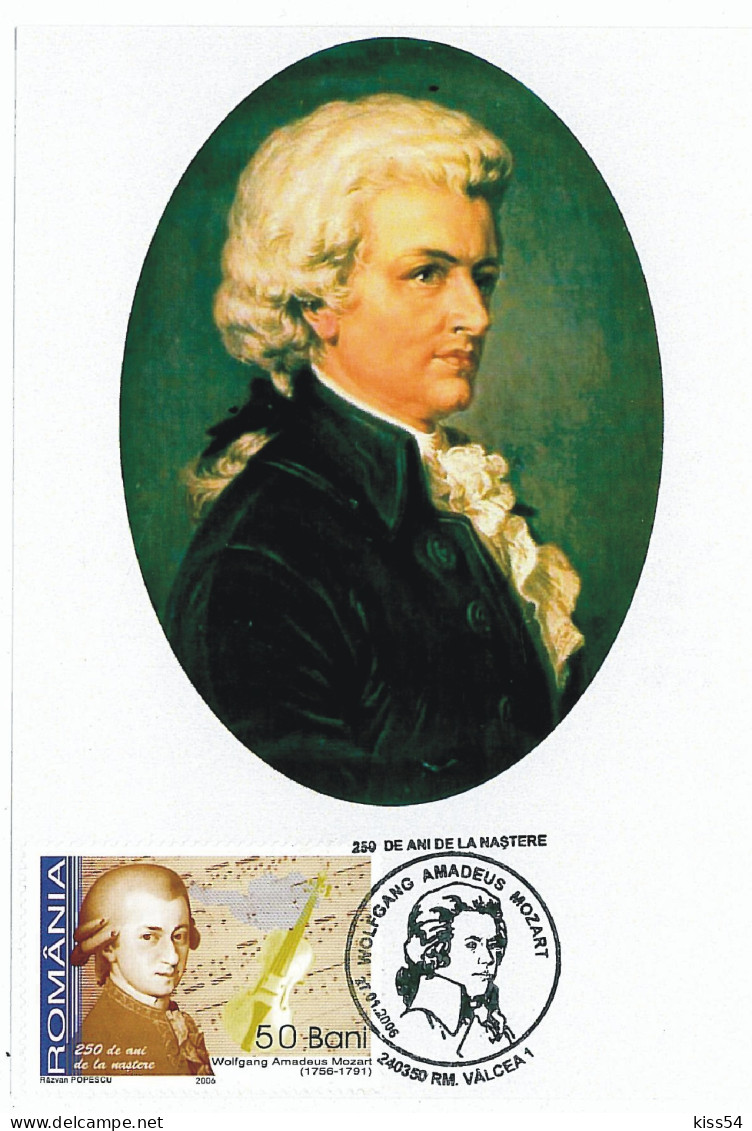 MAX 49 - 187 MOZART, Music, Romania - Maximum Card - 2006 - Cantantes