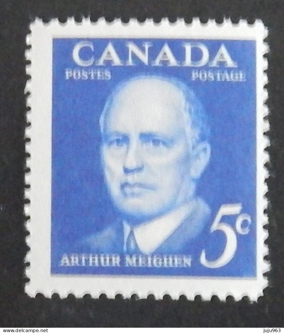 CANADA YT 320 NEUF**MNH " A.MEIGHEN" ANNÉE 1961 - Unused Stamps