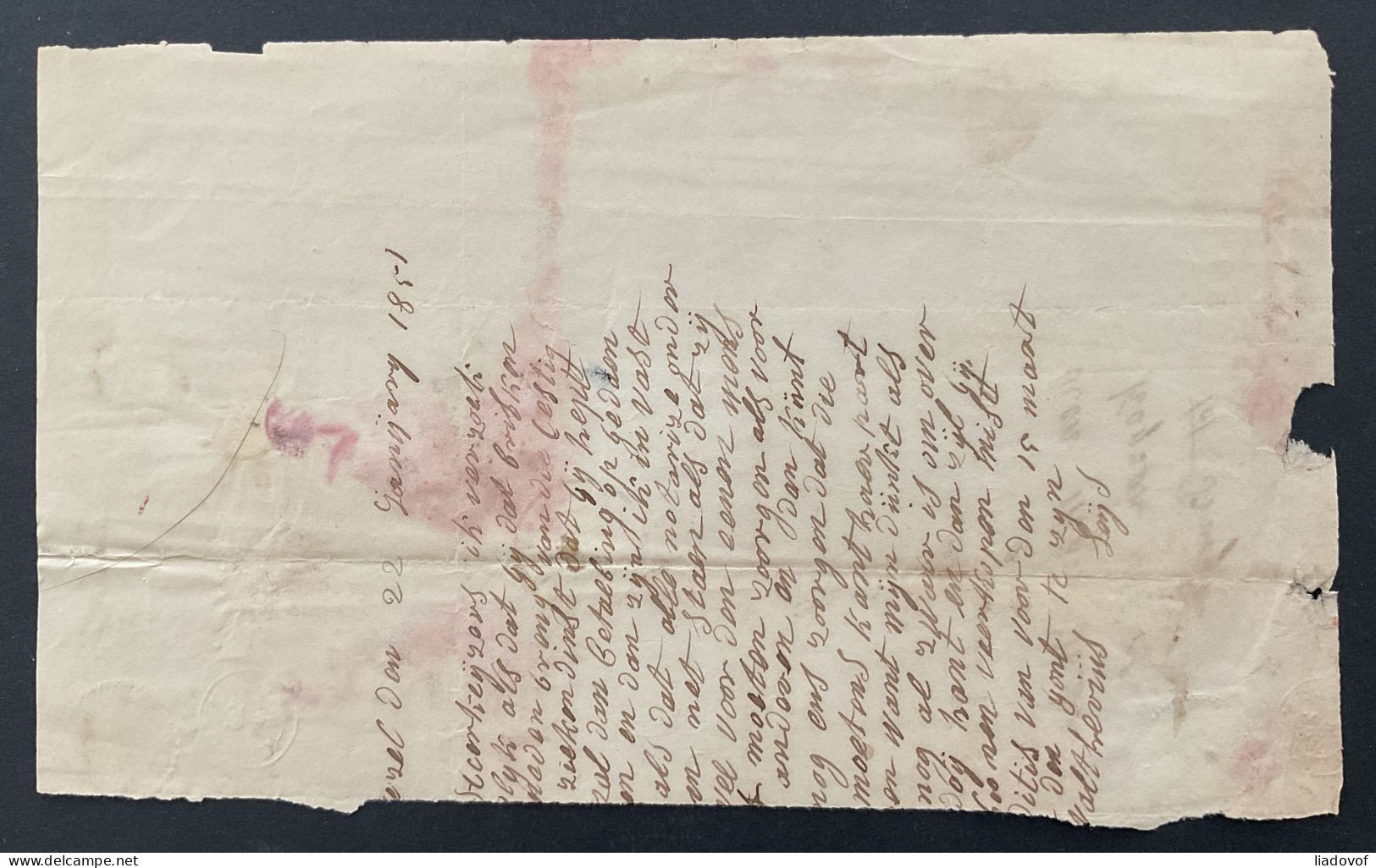 Fragment 23/01/1851 - OBP 3 - 10c - D62 WESTMAEL + Type 18 > Bregt Càd (Anvers) - 1849-1850 Medallones (3/5)