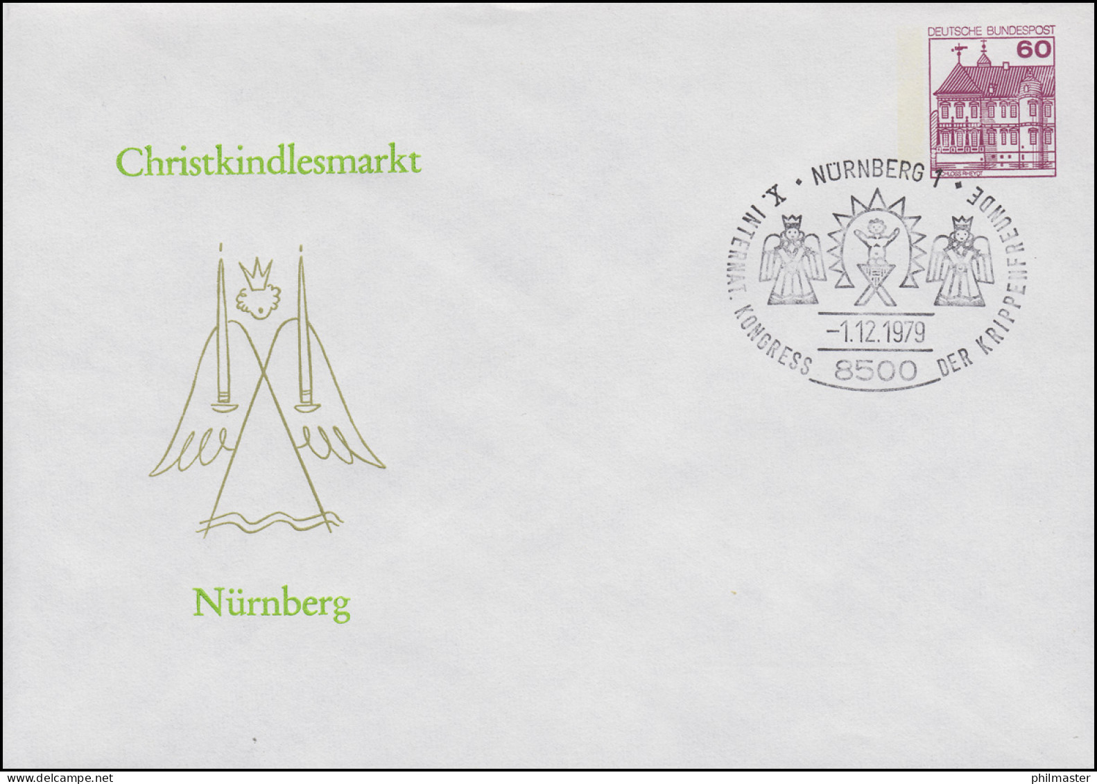 Privatumschlag PU 115/24 Christkind / Christkindlesmarkt SSt NÜRNBERG 1.12.1979 - Private Covers - Mint