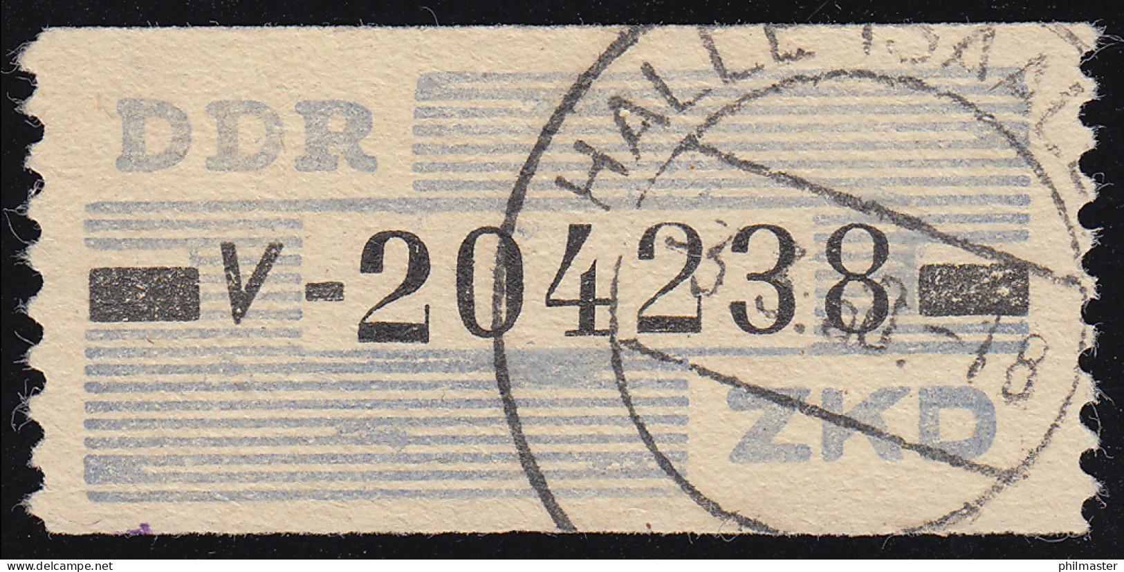 26-V Dienst-B, Billet Schwarz Auf Blau, Gestempelt - Used