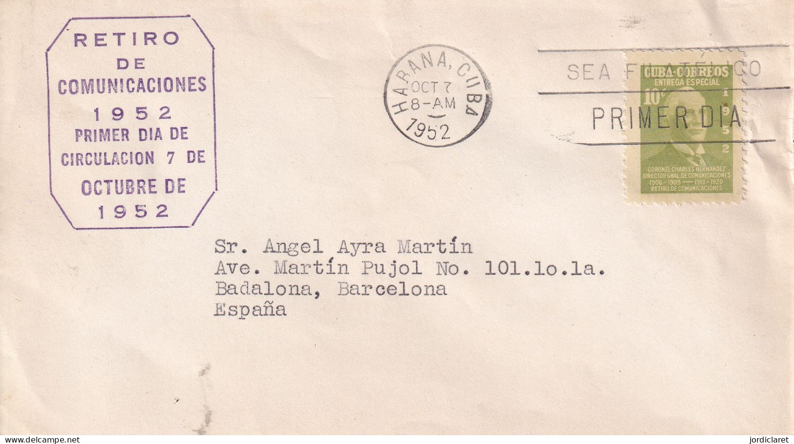 FDC 1952 - FDC