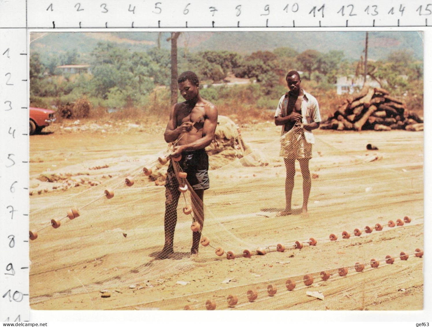 Fisherman Repairing Their Fishing Nets - Sierra Leone