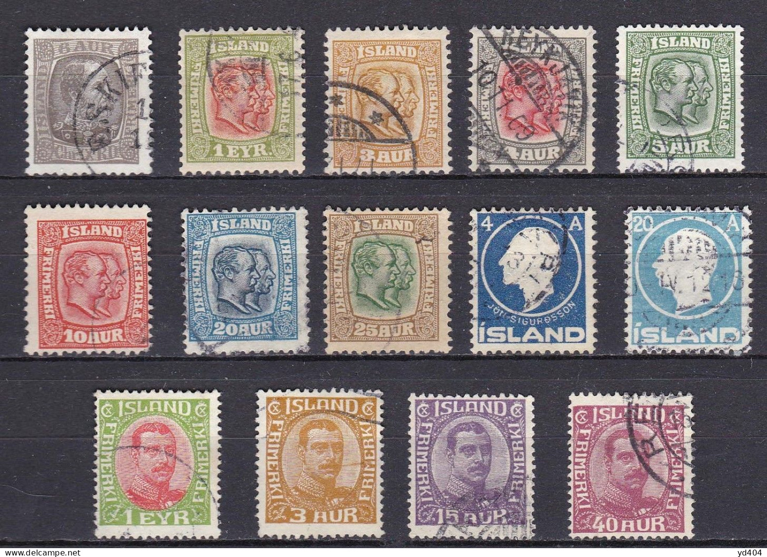 IS018 – ISLANDE – ICELAND – 1902/22 – USED LOT - 70 € - Oblitérés