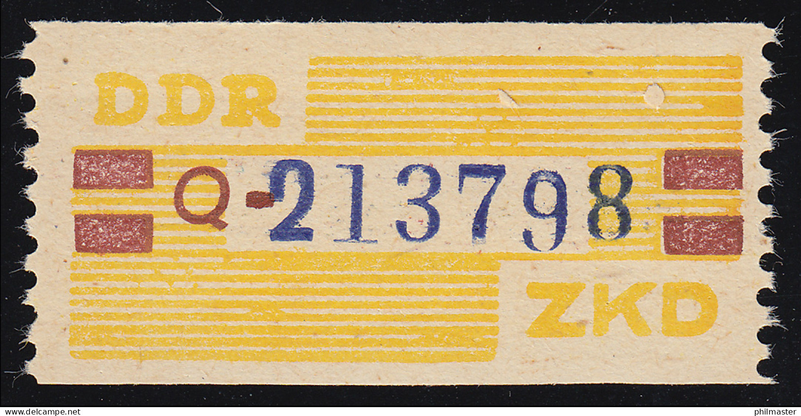 25-Q Dienst-B, Billet Blau Auf Gelb, ** Postfrisch - Neufs