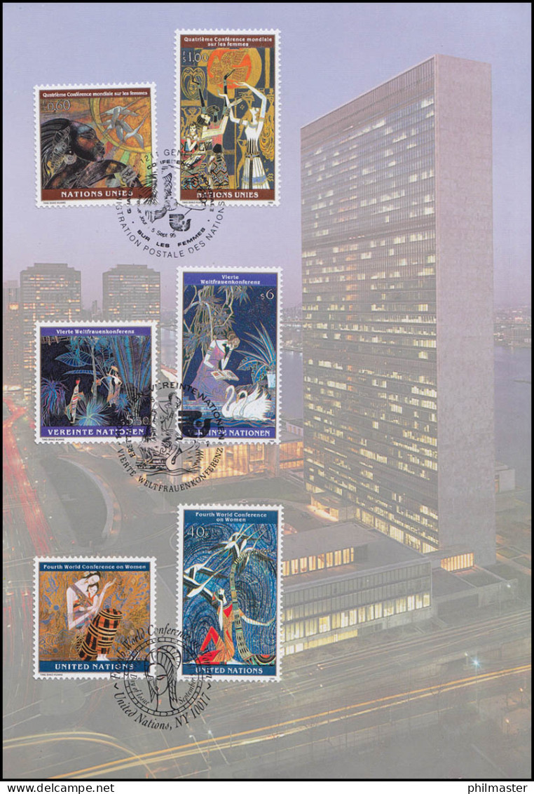 Philatelistische Dokumentation: Weltfrauenkonferenz Peking 1995 Mit ESSt - Beroemde Vrouwen