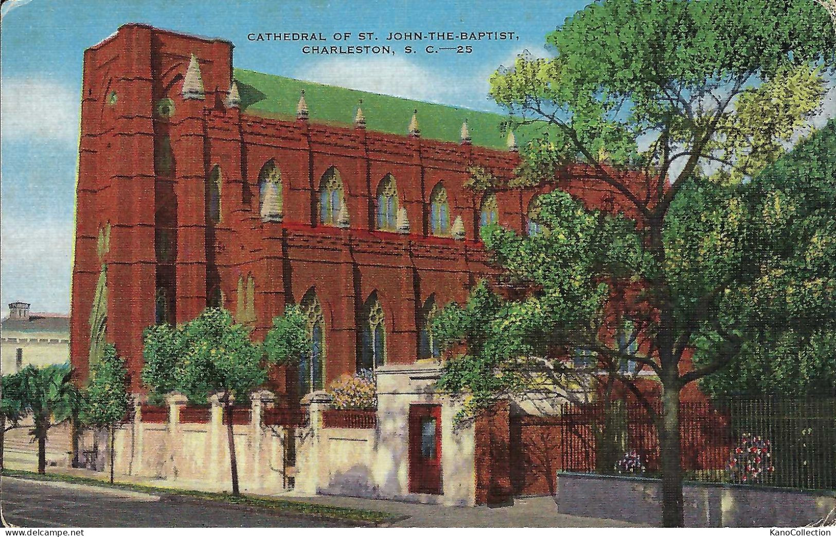 Charleston, South Carolina, Cathredal Of St. John-the-Baptist, Rückseite Beschrieben 1950 - Charleston