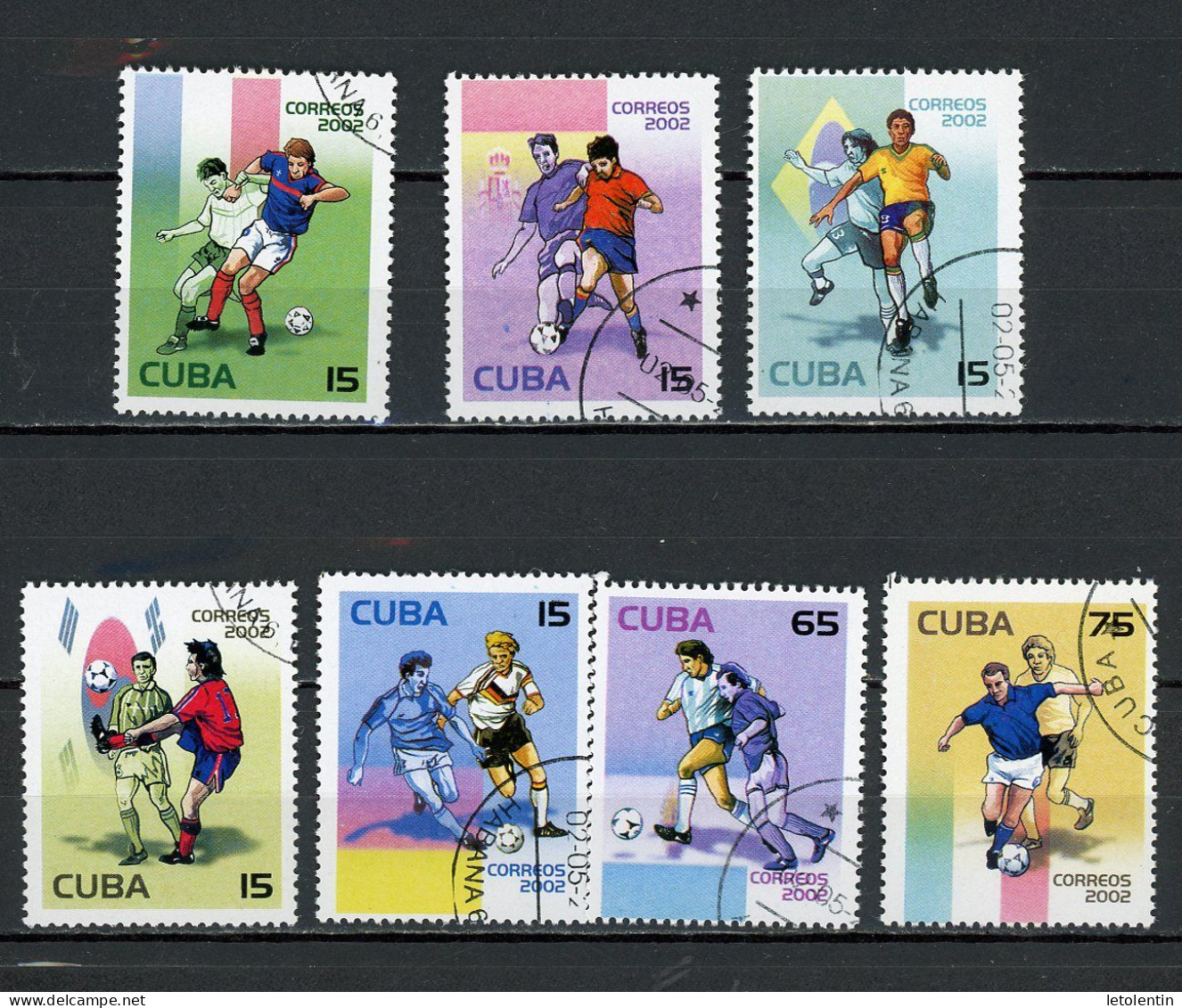 CUBA -  COUPE DU MONDE DE FOOT  N°Yt  3996/4002 Obli. - Oblitérés