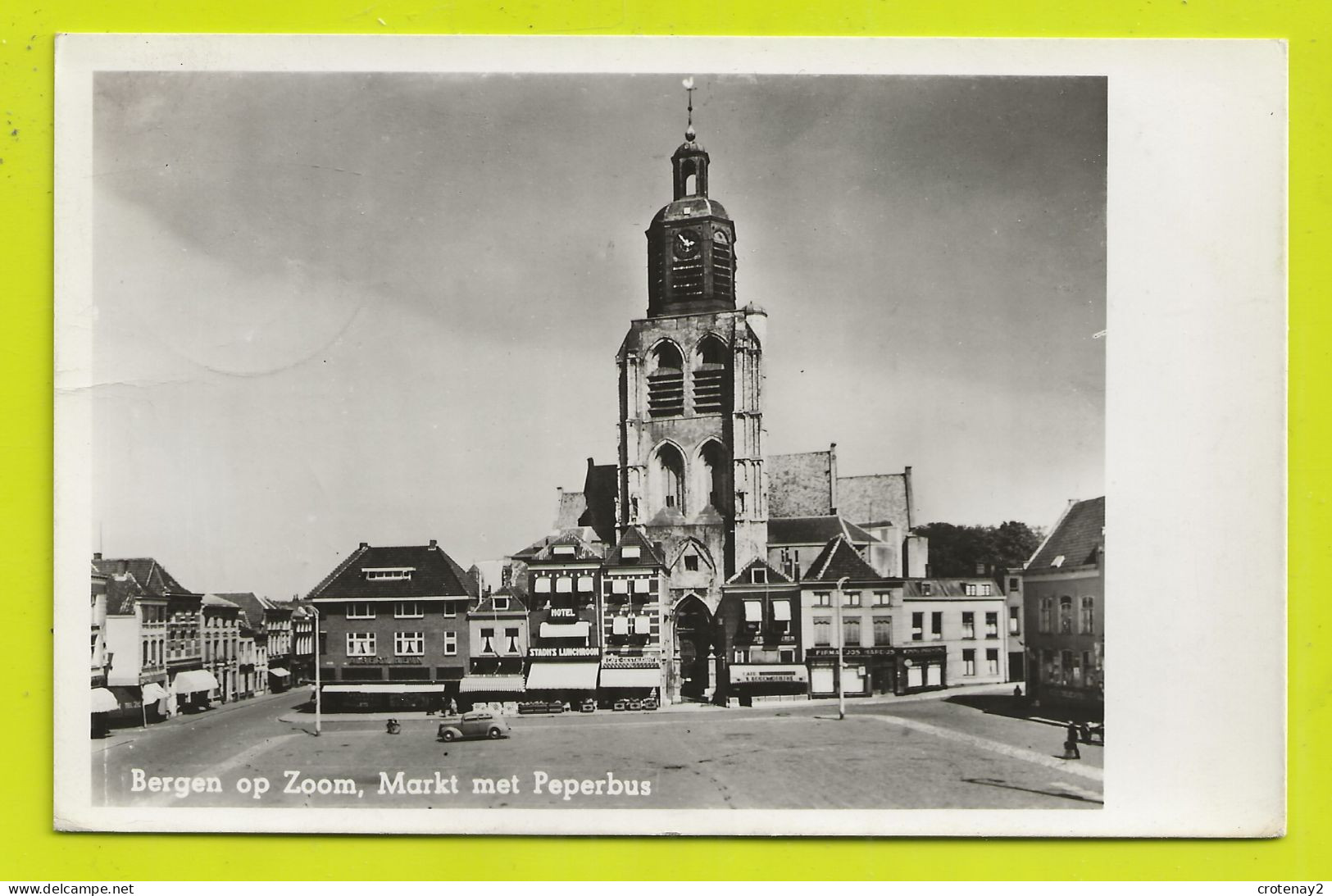 Hollande Holland BERGEN OP ZOOM Markt Met Peperbus En 1953 Motel Voiture Auto Volvo ? VOIR DOS - Bergen Op Zoom