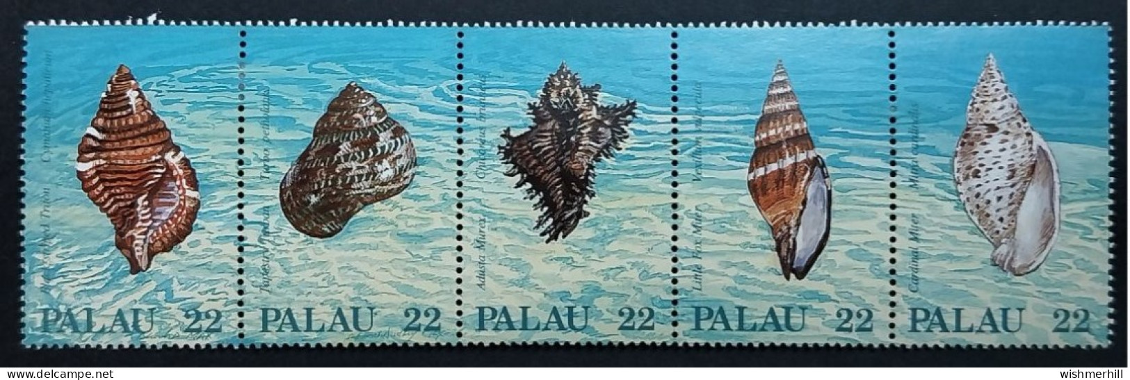 Coquillages Shells // Série Complète Neuve ** MNH ; Palau YT 174/178 Se-tenant (1987) Cote 6 € - Palau