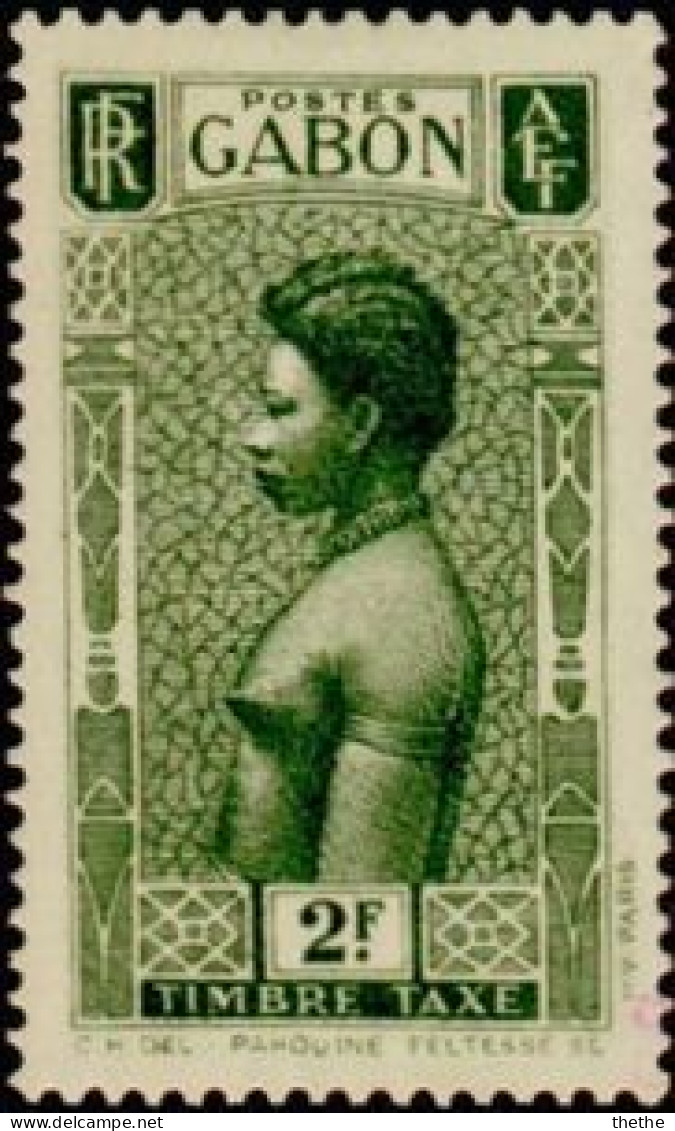 GABON - Femme Fang - Timbres-taxe