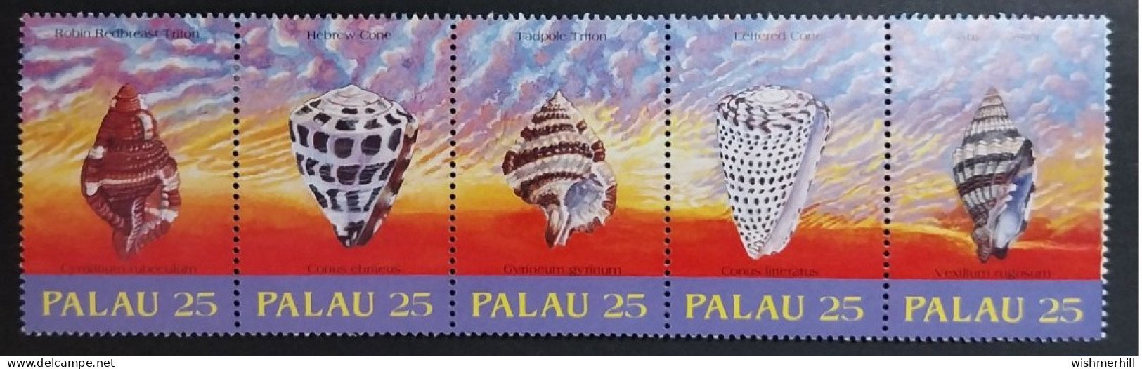 Coquillages Shells // Série Complète Neuve ** MNH ; Palau YT 237/241 Se-tenant (1989) Cote 6.25 € - Palau
