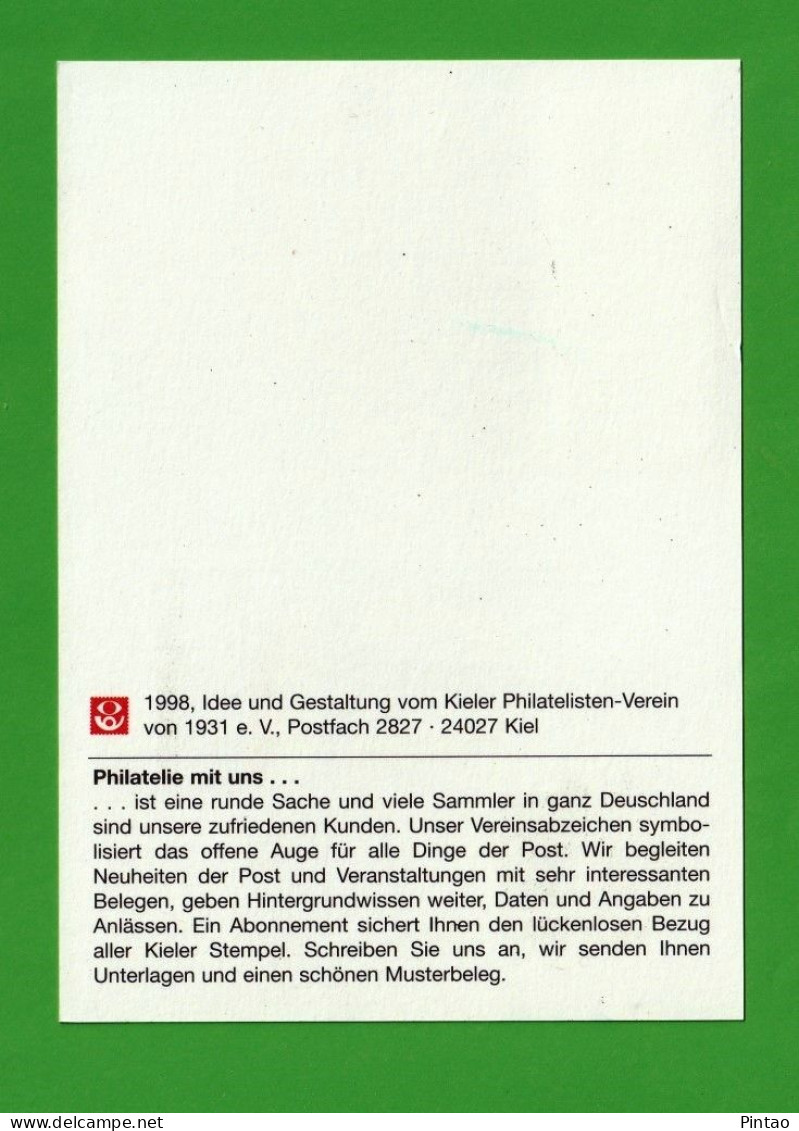 PCN1207- ALEMANHA 1998 (1995)- NÃO CIRCULADO C/ SELO (CTO)_ BARCOS - MARCONI - Postkaarten - Gebruikt