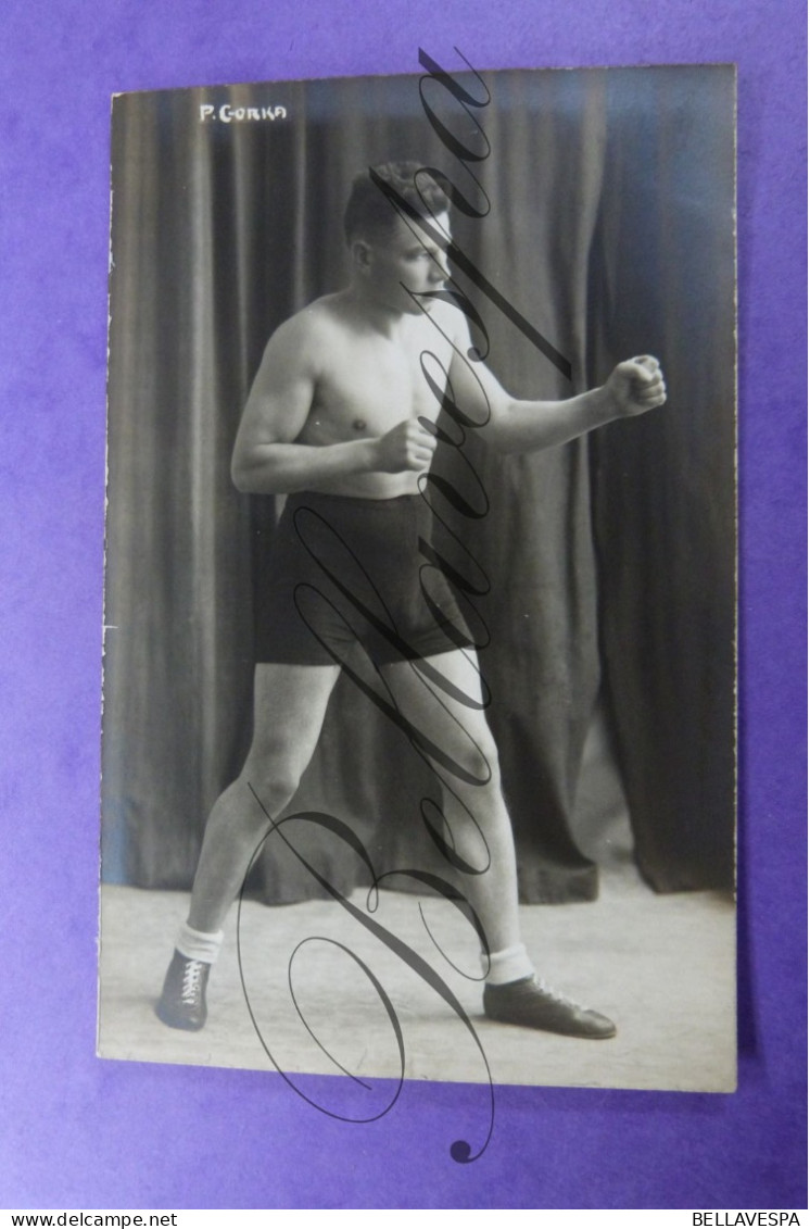 Boksen Bokser Boxeur Boxing Boxer  P.GORKA    Fotokaart Photo HALLEUX Berchem  1951 - Boxe