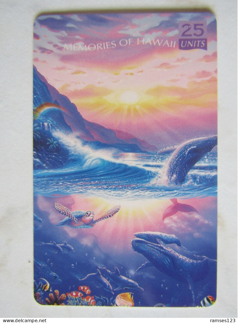 VERY RARE   MEMORIES OF HAWAII  25 UNITS  WHALE  TORTUE DAUPHINS  ONLY   1000  ISSUED  TOP MINT - Hawaï