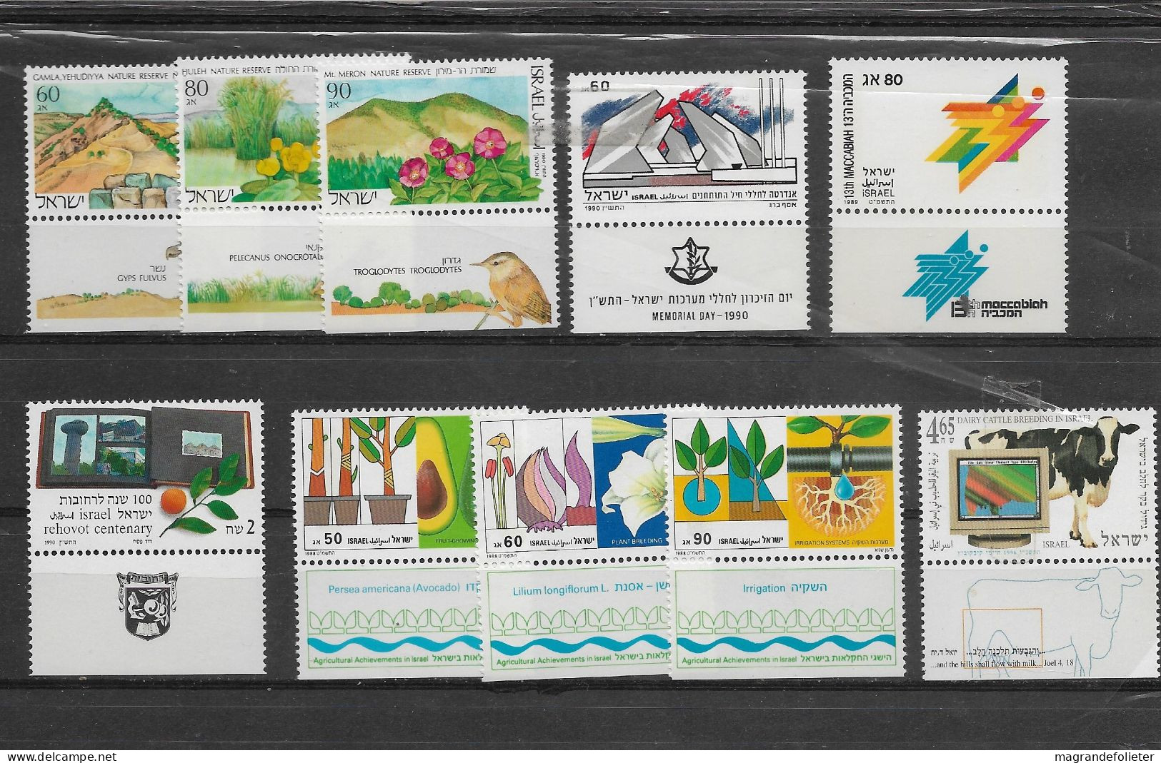 TIMBRE STAMP ZEGEL ISRAEL PETIT LOT TOUS  XX - Ungebraucht (mit Tabs)