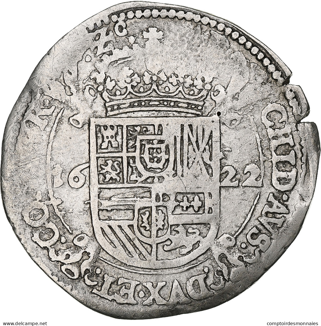 Franche-Comté, Comté De Bourgogne, Philippe IV, Escalin, 1622, Dole, Argent, TTB - Autres & Non Classés